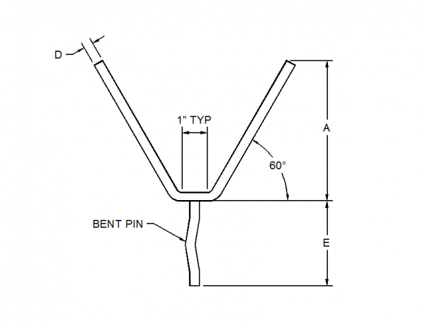 J733-A Two Part Welded "Y" Anchor